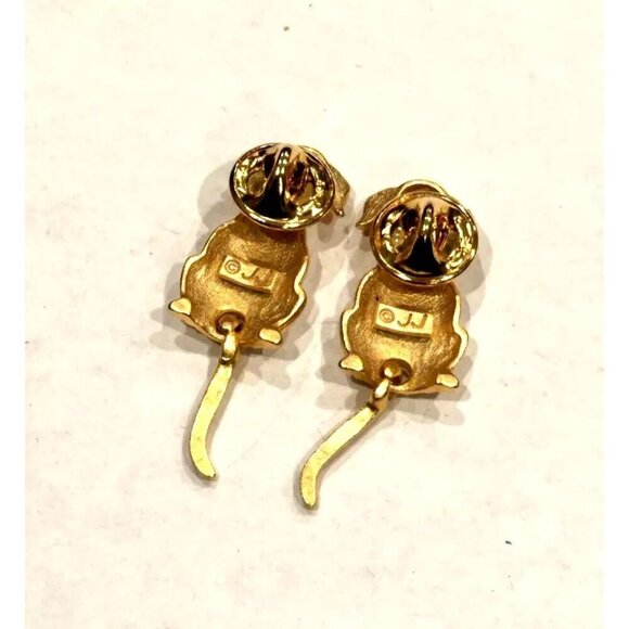 JJ JONETTE Pin Brooch Gold Cat Kitten Lovebirds Moon DOGS ARTICULATE TAIL LOT 3 - Picture 3 of 11